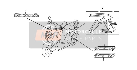 Honda PES150 2006 Marca para un 2006 Honda PES150